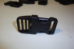 2 X Black plastic triple retention buckles for 1&Prime; belt new w/o tags UTX brand