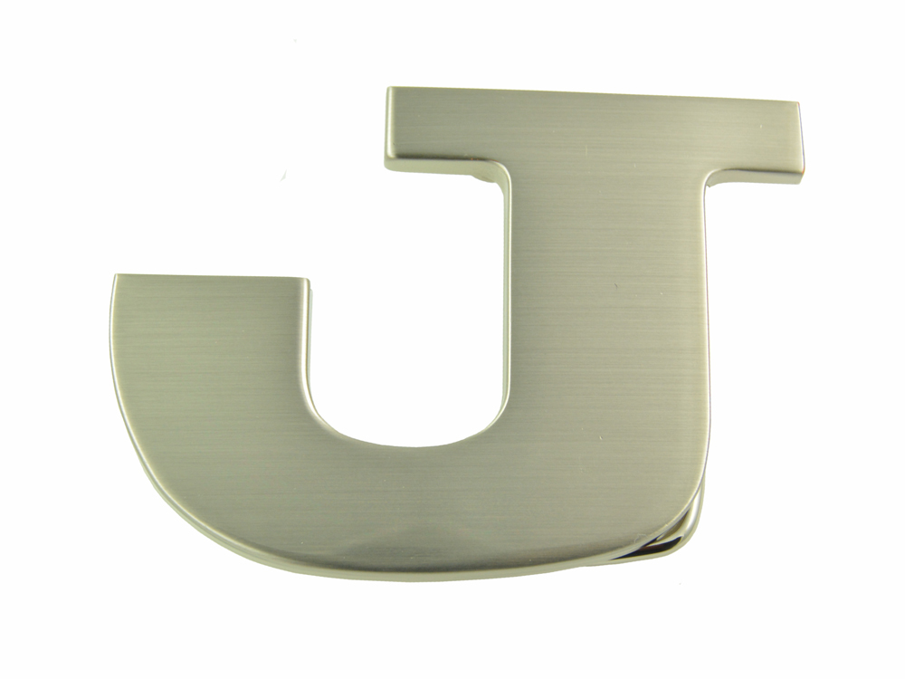 INITIAL « J » METAL STAINLESS STEEL BELT BUCKLE