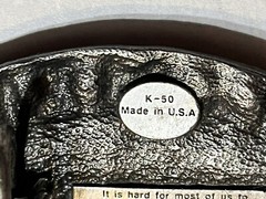 NICE PLUMBER BELT BUCKLE SOLID PEWTER WITH RED 1987 MADE IN USA SISKIYOU CO