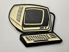 Computer Terminal CRT Monitor Retro 80&rsquo;s Looking Cutout Mobtown Belt Buckle