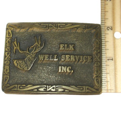 ELK WELL SERVICE INC. Hit Line USA Vintage Belt Buckle