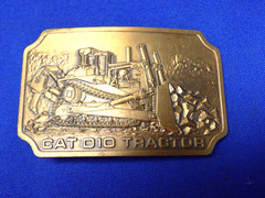 Lot of 3 Vintage Brass & 1 Mixed Alloys Truck & Tractor Themed Belt Buckles