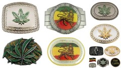 12 Pcs Rastafarian Reggae Lion Judah Dub Belt Buckle wholesale Lot Weed Costume