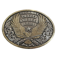 Nocona Belt Buckle Second Amendment Eagle Right to Keep and Bear Arms