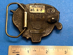 Vintage TEXAS Bull Riding Cowboy Steer Belt Buckle