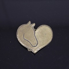 Belt buckle horse head buckle removable buckle belt buckle old brass