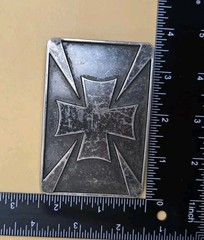 Vintage US Army Marksman Qualification Badge Belt Buckle Maltese, Cross Pattée