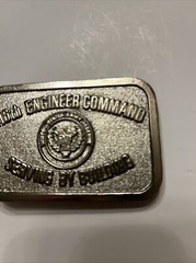 416 Engineer Command Serving Building Army Reserve USA Vintage Belt Buckle