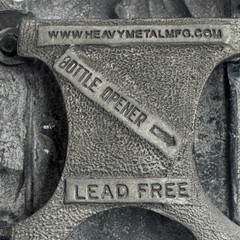 Heavy Metal Mfg Co Lead Free Bottle Opener Belt Buckle Wings Ship Woman Nautical