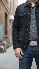 NEW Men Buckle Silver Metal Texas Cross Cowboy Western Bling Concert Night-Out