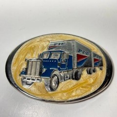 3.5&Prime; x 2.5&Prime; Vintage P.I.E Transport Truck Belt Buckle