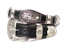 Western Buckle Set 3 Piece Rooster Buckle Star Buckle Hebilla Vaquero Gallo 1.5