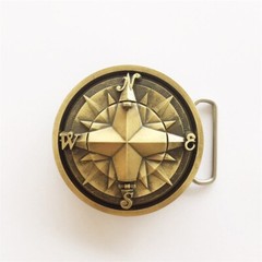 Antique Bronze Plated Compass Belt Buckle also Stock in the US