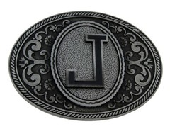 Initial J Letter J Belt Buckles Alphabet J Monogram J Men Cowboy Western RODEO