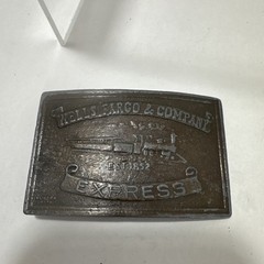 WELLS FARGO & CO Express Train BELT BUCKLE FIELD TELEGRAPH 1877