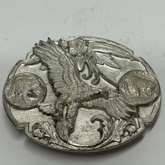 Siskiyou Buckle Co 1995 Eagle Buffalo Nickel Belt Buckle Pewter USA
