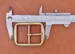 Real Solid Brass Center Bar Tongue Pin DIY Leather Belt Buckle Fits 39mm Strap