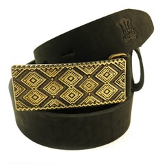 Handmade brass belt buckle « Krayka », Ukrainian ornamental buckle, woven buckle