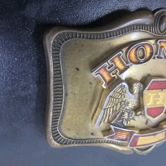 Vintage Honda Gold Wing Belt Buckle 1978 Two Eagles Brass Easy Rider AHM Bike