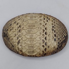 Los Altos Boot Snakeskin Belt Buckle 3.75&Prime; X 2.5&Prime; Oval Rattlesnake Skin Western