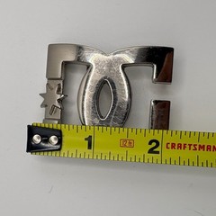 Unisex Y2K Steel Belt Buckle with DC Shoes Logo Skater Vintage 90s/00s