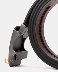 CHAOREN 40mm Ratchet Belt Buckle Only for For Width 1 3/8, Charcoal Grey