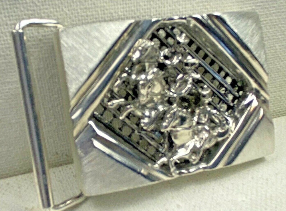 Ghost Riders sterling silver Artisan made Gents Belt buckle
