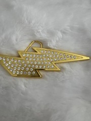 New Men’s Lightning Bult Studded Rhinestone Belt Buckle New