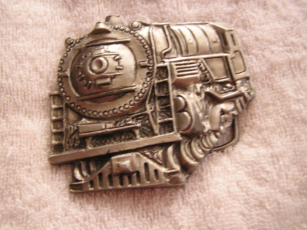 Vintage In Style Train Locomotive Belt Buckle 1978 #1142