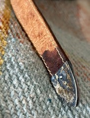 Justin Men’s Belt Crumrine Buckle Size 36 114 TN. Brown Top Grain Cowhide USA