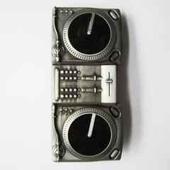 New Vintage CD Turntables Music Belt Buckle