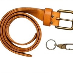 GAP Men&rsquo;s Leather Belt Size 38 | Brass Double Prong Buckle | Made in Taiwan GUC