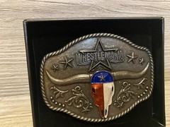 Wrestlemania 38 2022 Belt Buckle WWE Brand New In Box (Dallas Texas)