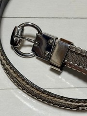 GUCCI Pre-Owned Silver Thin Leather Belt