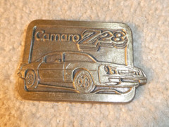 Vintage Brass Camaro Z28 Car Belt Buckle 3 1/2&Prime; Wide