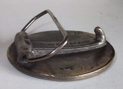 Flying Ducks/Geese Belt Buckle By Wyoming Studio Art Works Pewter Oval Smaller