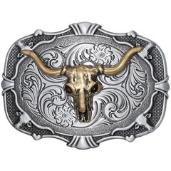 LALATCH Western Cowboy Belt Buckle for Men Vintage Medium, Bronze Bull