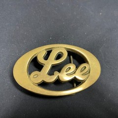 Lee Jeans Brass Belt Buckle 3 ½” x 2” Solid Brass 4060