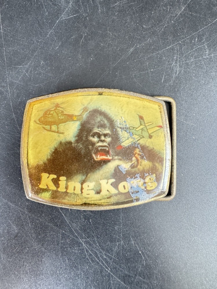 Vintage 1976 King Kong Belt Buckle Pyramid Co Movie Promo Monster Rare Americana