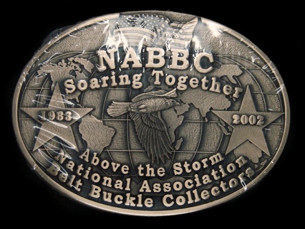 TF13144 **NOS** 2002 **NAT&rsquo;L ASSN OF BELT BUCKLE COLLECTORS** SOLID BRASS BUCKLE