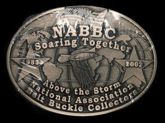 TF13144 **NOS** 2002 **NAT&rsquo;L ASSN OF BELT BUCKLE COLLECTORS** SOLID BRASS BUCKLE