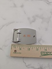 Solid Metal Striped Adidas Belt Buckle