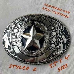 WESTERN LONESTAR TEXAS BELT BUCKLE METAL FASHION ART BRAND NEW 5&Prime; x 4&Prime; & 6&Prime; X 4&Prime;