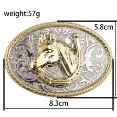 Horse Head Buckles – Super Large Alloy Smooth Buckle Belt Parts Self-Assembly