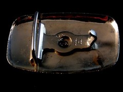 Horse belt buckle two tone