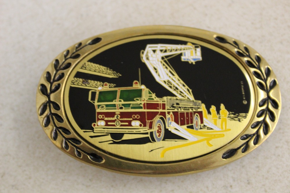 Fire Fighter Buckle Brass