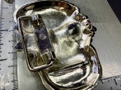 Creepy Skull Open Mouth Halloween 3D Gothic Punk Dimensional Belt Buckle