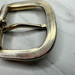Silver Gold Tone Rounded Belt Buckle Simple Basic – 1.79&Prime; x 2.20&Prime;