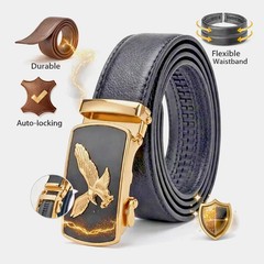 Men Eagle Decor Automatic Buckle Belt
