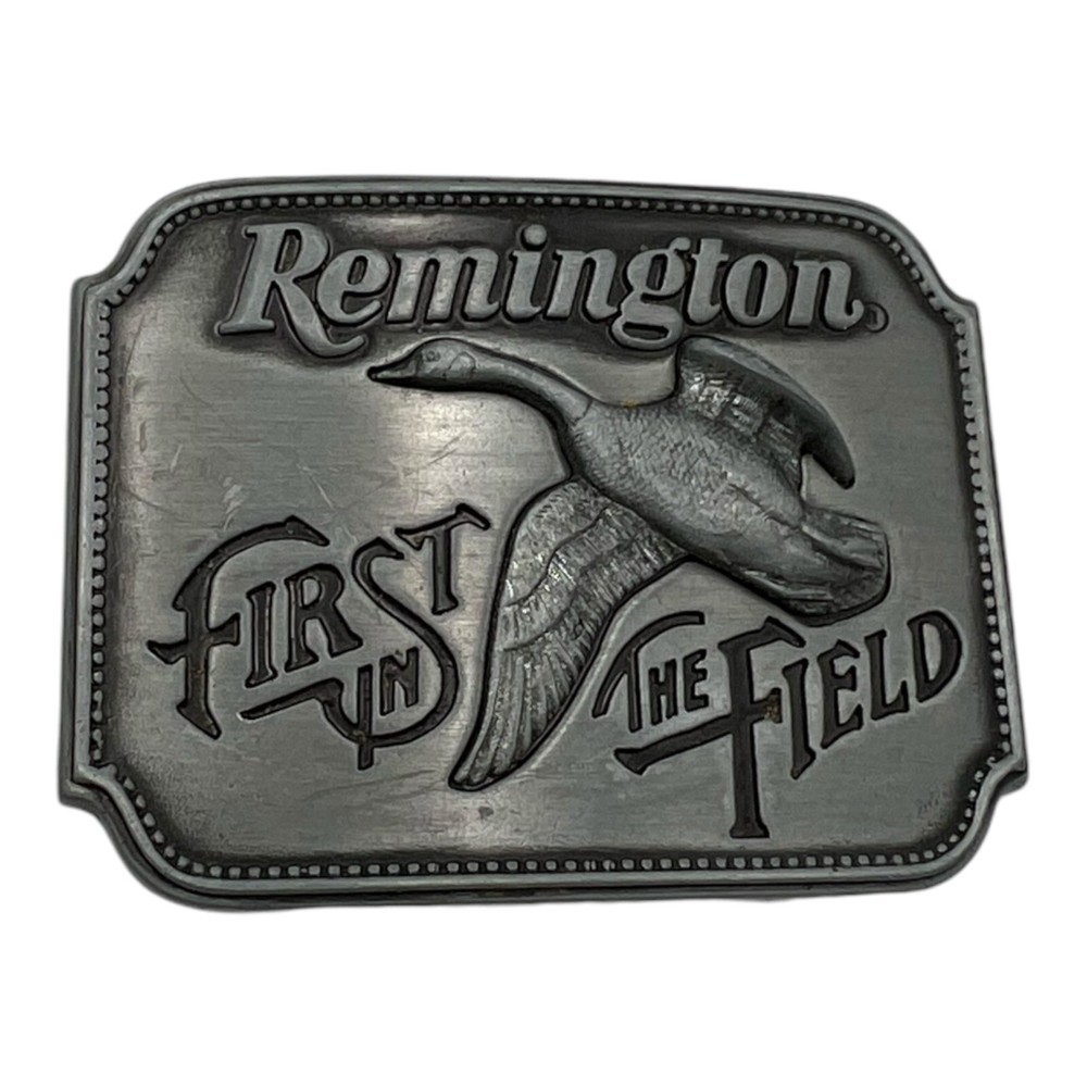 Vintage 1980 Remington First In The Field Canada Goose Belt Buckle
